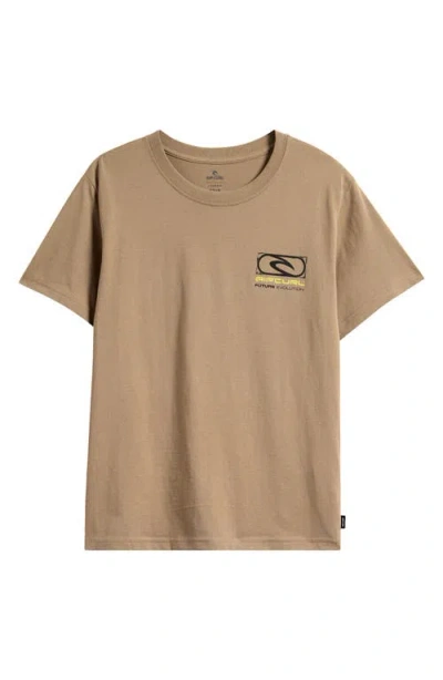 Rip Curl Kids' Evolution Cotton Graphic T-shirt In Sand Dune