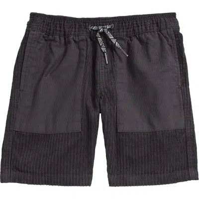Rip Curl Kids' Fade Out Corduroy Volley Shorts In Black