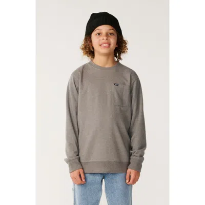 Rip Curl Kids' Grid Pocket Sweatshirt In Brown