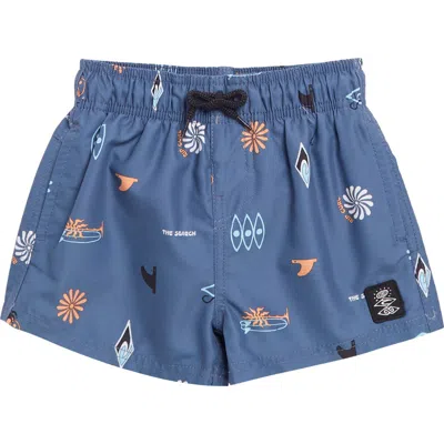 Rip Curl Kids' Grom Energy Volley Swim Trunks In Vintage Navy