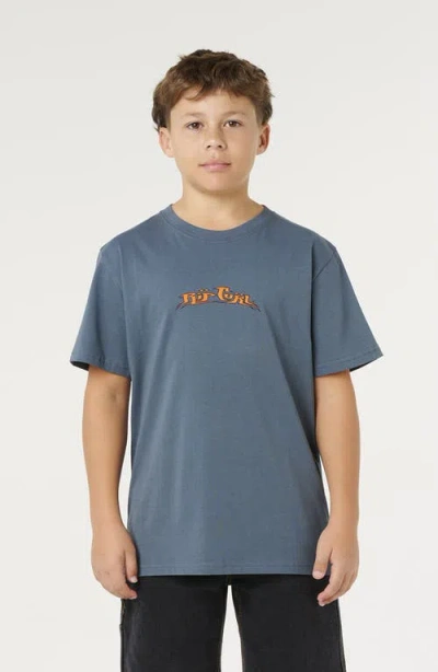 Rip Curl Kids' Hazed And Tubed Graphic Tee In Blue