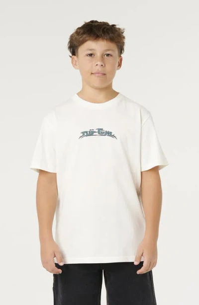 Rip Curl Kids' Hazed And Tubed Graphic Tee In White