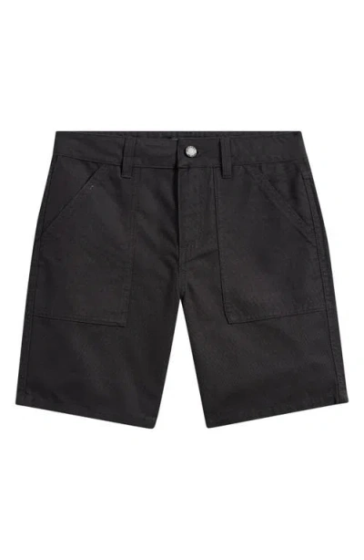 Rip Curl Kids' Hyped Cotton Canvas Shorts In Black