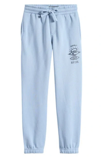 Rip Curl Kids' Icons Of Surf Organic Cotton Sweatpants In Blue
