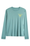 Rip Curl Kids' Icons Surlite Long Sleeve Rashguard In Green