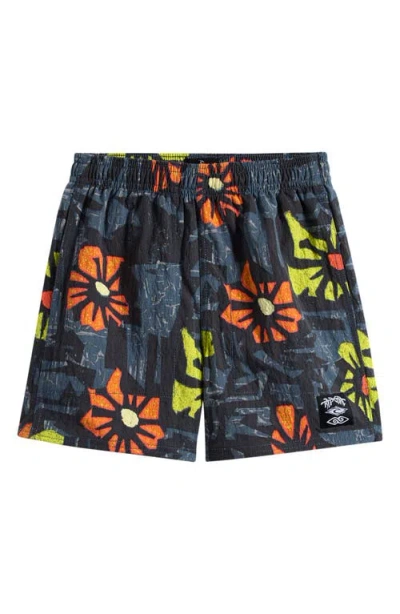 Rip Curl Kids' Mason Liquid Trips Swim Trunks In Blue