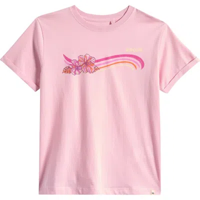 Rip Curl Kids' Molokai Crewneck Graphic T-shirt In Pink