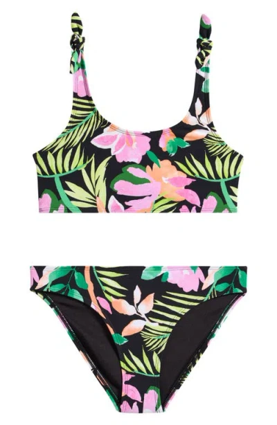 Rip Curl Kids' Molokai Two-piece Swimsuit In Black