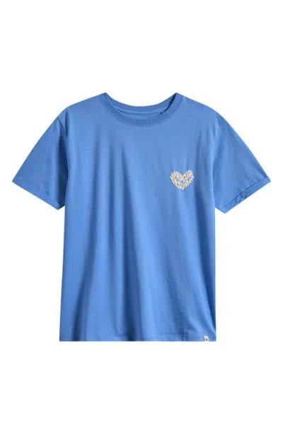 Rip Curl Kids' Network Heart Cotton Graphic T-shirt In Blue
