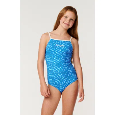 Rip Curl Kids' Nova Polka One-piece Swimsuit In Bright Blue