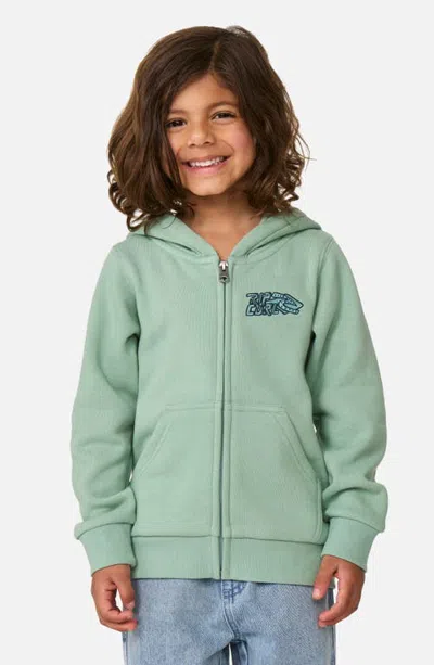 Rip Curl Kids' Ocean Party Full Zip Hoodie In Green