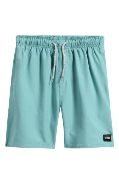 Rip Curl Kids' Offset Volley Swim Trunks In Blue