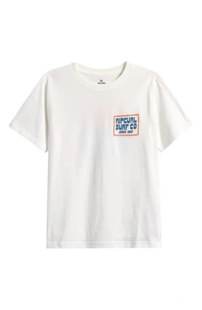 Rip Curl Kids' Pacific Rinse Sunrise Graphic T-shirt In White