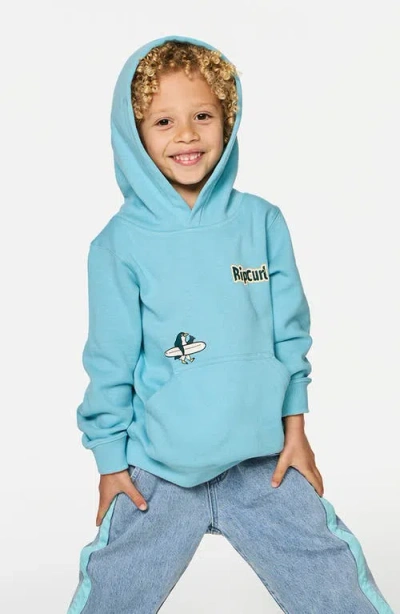 Rip Curl Kids' Paddle Out Fleece Hoodie In Blue