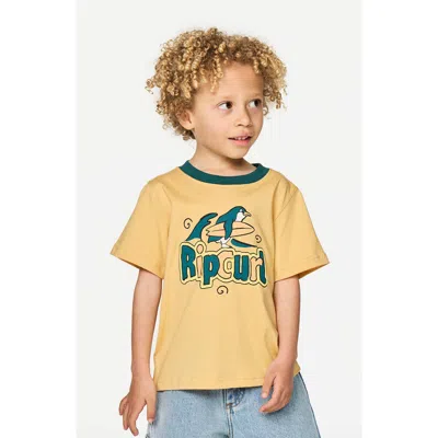 Rip Curl Kids' Paddle Out Graphic T-shirt In Yellow