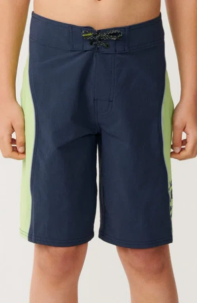 Rip Curl Kids' Panel Boardie Swim Trunks In Blue