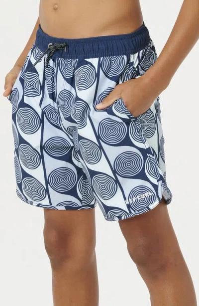 Rip Curl Kids' Primary Volley Swim Trunks In Blue