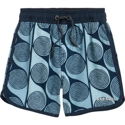 Rip Curl Kids' Primary Volley Swim Trunks In Blue