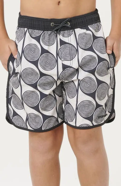 Rip Curl Kids' Primary Volley Swim Trunks In Gray