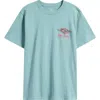 Rip Curl Kids' Raw Energy Dolphin Cotton Graphic Logo T-shirt In Blue Lagoon