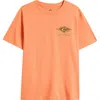 Rip Curl Kids' Raw Energy Dolphin Cotton Graphic Logo T-shirt In Mandarin Zest