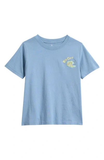 Rip Curl Kids' Ride The Wave Graphic T-shirt In Blue