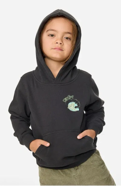 Rip Curl Kids' Ride The Wave Pullover Hoodie In Black