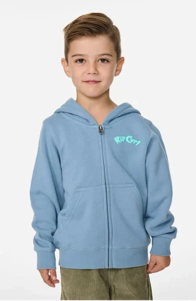 Rip Curl Kids' Ride The Wave Zip Hoodie In Blue