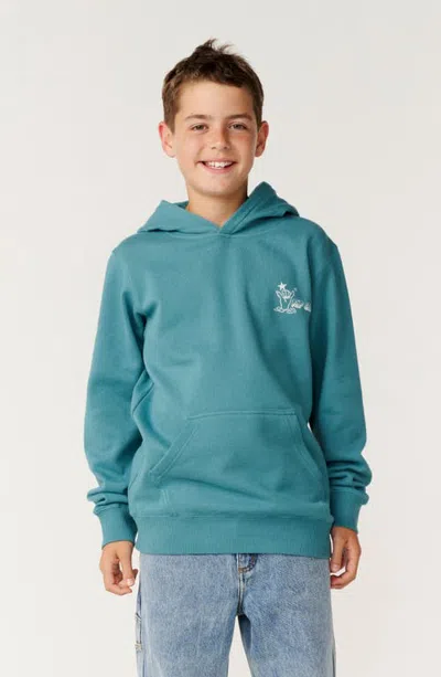 Rip Curl Kids' Rip-tuals Hoodie In Dusty Jade