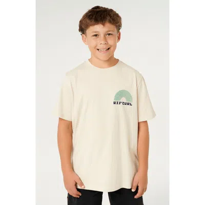 Rip Curl Kids' Rising Cotton Graphic T-shirt In White
