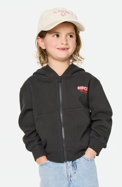 Rip Curl Kids' Road Trip Hoodie In Washed Black