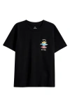 Rip Curl Kids' Search Icon Graphic T-shirt In Black