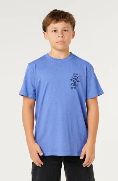 Rip Curl Kids' Search Icon Graphic T-shirt In Blue