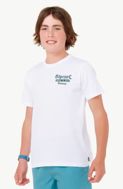 Rip Curl Kids' Shred 'til Dead Graphic T-shirt In White
