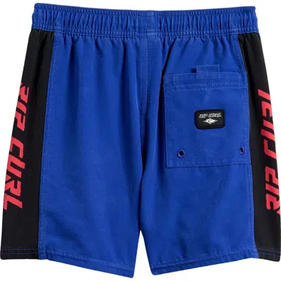 Rip Curl Kids' Sideways Volley Board Shorts In Electric Cobalt