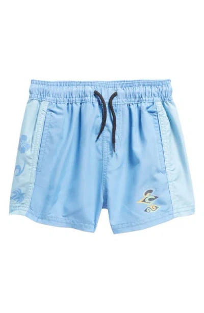 Rip Curl Kids' Static Block Volley Swim Trunks In Blue