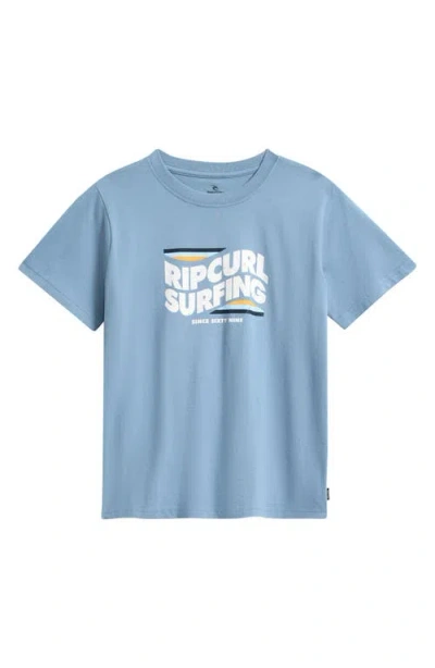 Rip Curl Kids' Streamline Big Logo Graphic T-shirt In Blue