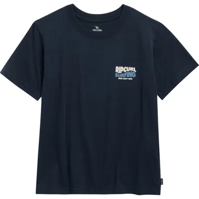 Rip Curl Kids' Streamline Logo Graphic T-shirt In Blue