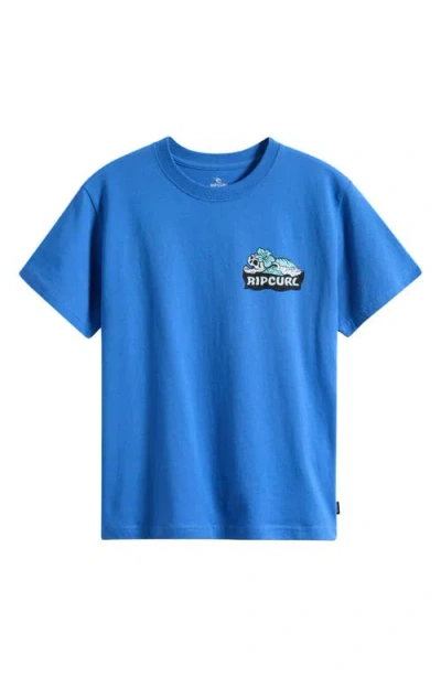 Rip Curl Kids' Sunset Sesh Cotton Graphic T-shirt In Blue