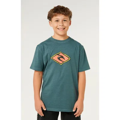 Rip Curl Kids' Sunset Sesh Cotton Graphic T-shirt In Green