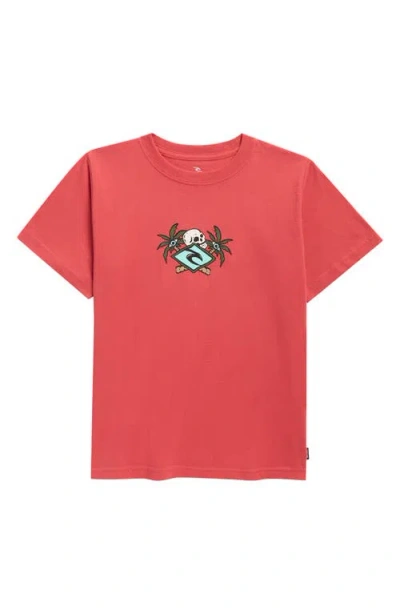 Rip Curl Kids' Sunset Sesh Graphic T-shirt In Red