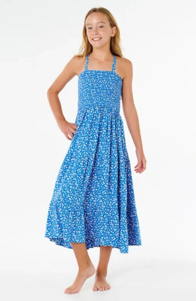 Rip Curl Kids' Sunshine Ditsy Floral Sundress In Blue