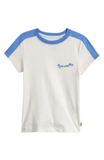Rip Curl Kids' Sunshine Fitted Cotton T-shirt In White