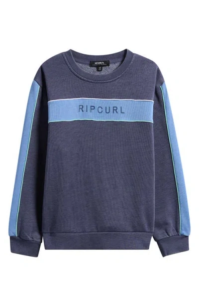 Rip Curl Kids' Sunshine Revival Cotton Graphic Sweatshirt In Blue