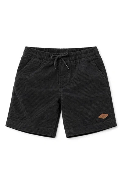 Rip Curl Kids' Surf Cord Volley Shorts In Black