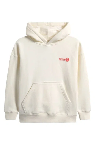 Rip Curl Kids' Surf Puff Print Hoodie In White