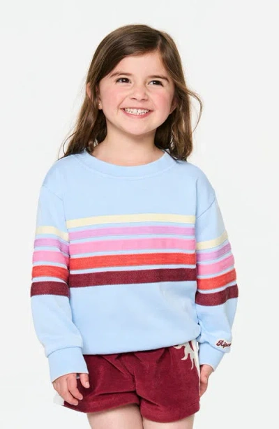 Rip Curl Kids' Surf Revival Crewneck Sweatshirt In Sky Blue