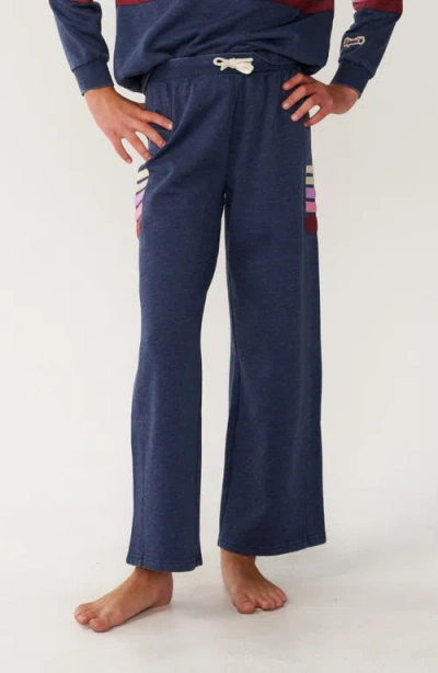 Rip Curl Kids' Surf Revival Wide Leg Fleece Track Pants In Blue