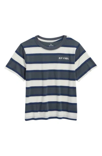 Rip Curl Kids' Surf Stripe Cotton T-shirt In Blue
