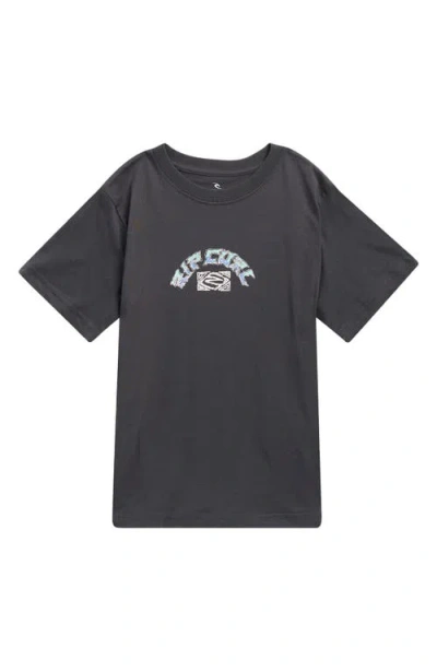Rip Curl Kids' Tropic Daze Art Logo Graphic T-shirt In Gray